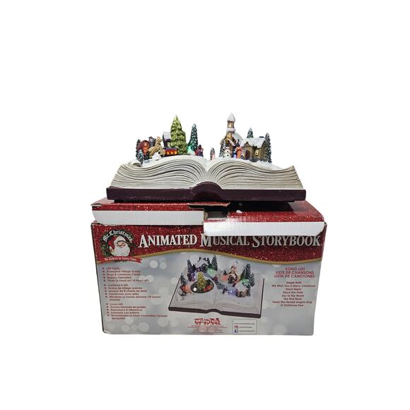 2018 Mr. Christmas Animated Musical Storybook Village Lights Music With Box - Picture 3 of 4